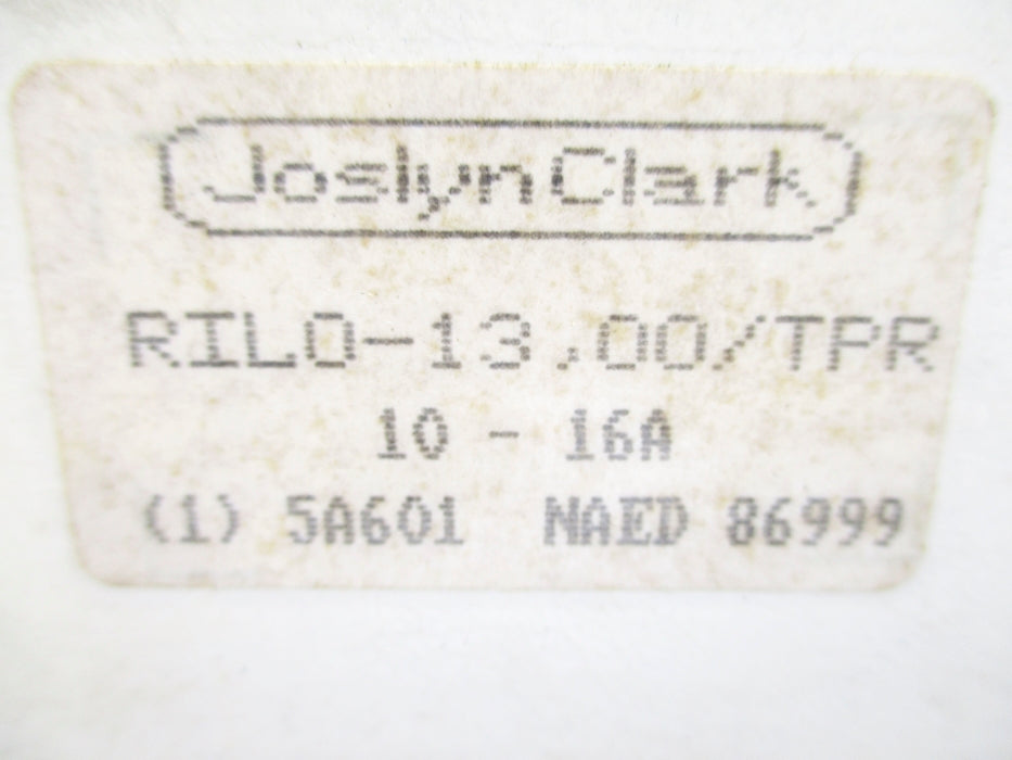 JOSLYN CLARK RILO-13.00/TPR 10-16A 600VAC NSMP