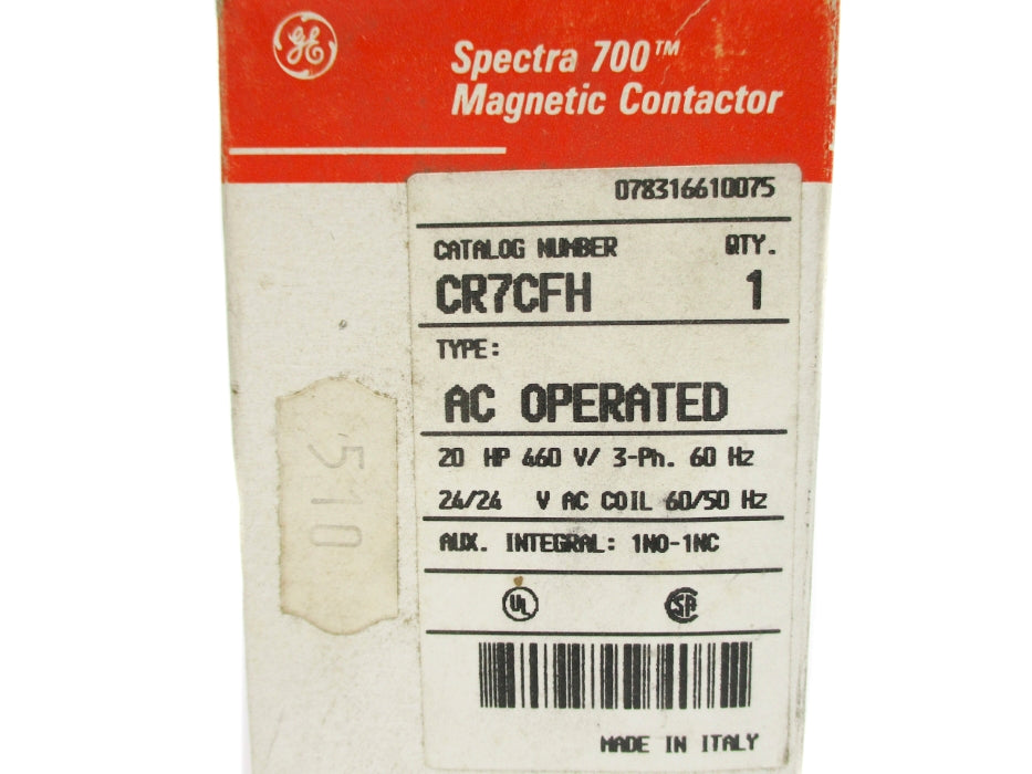 GENERAL ELECTRIC CR7CFH 24VAC NSMP