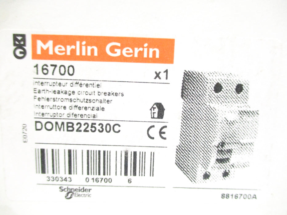 MERLIN GERIN 16700 DOMB22530C 25A 230V NSMP