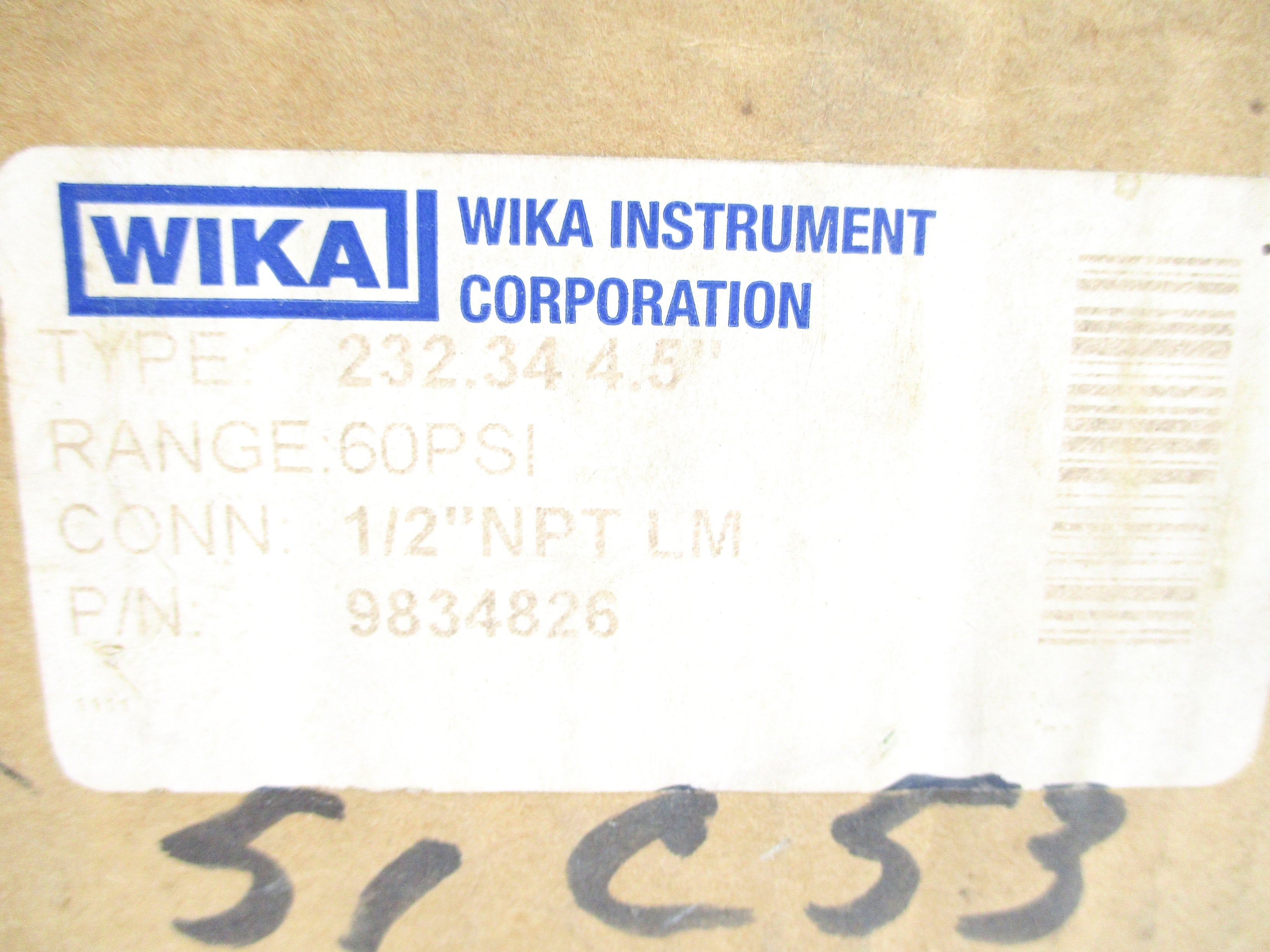WIKA 9834826 0-60PSI NSMP