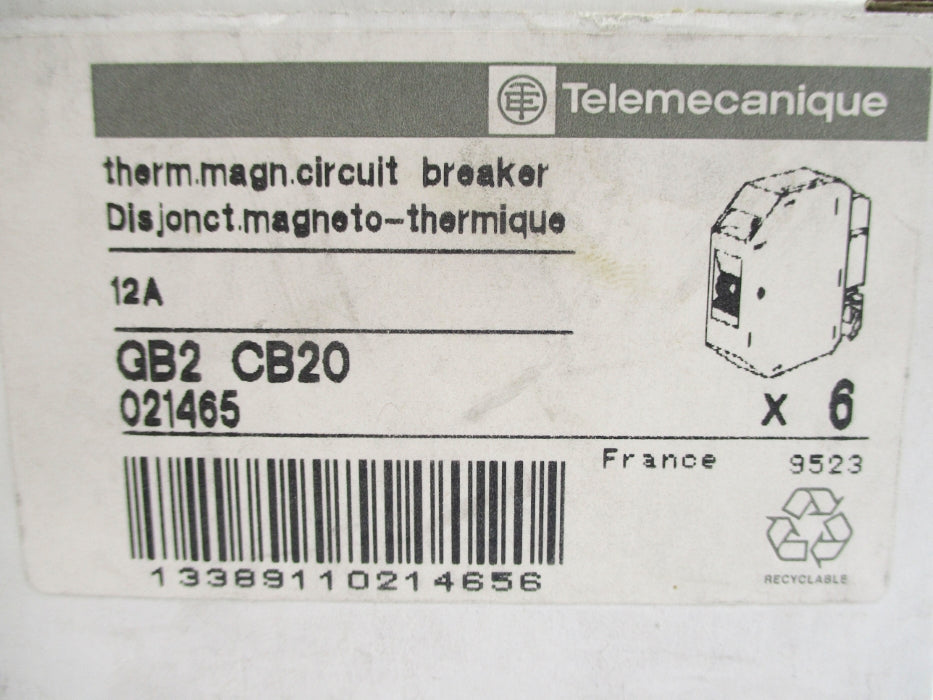 TELEMECANIQUE GB2CB20 12A (PKG OF 6) NSMP