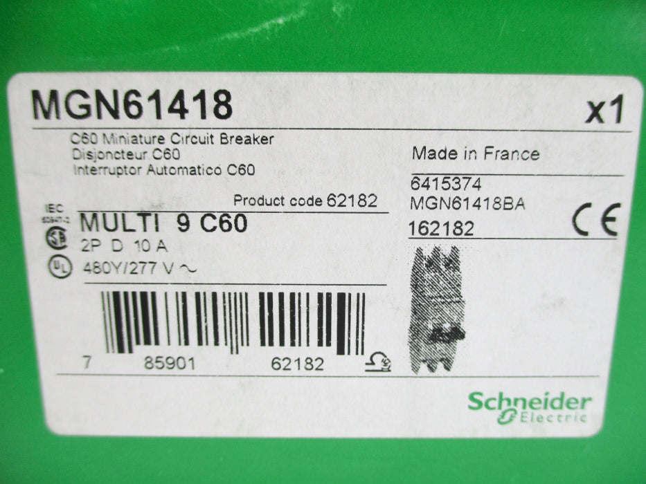SCHNEIDER ELECTRIC MGN61418 10A 277V NSMP