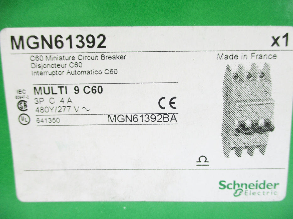 SCHNEIDER ELECTRIC MGN61392 4A 277V NSMP