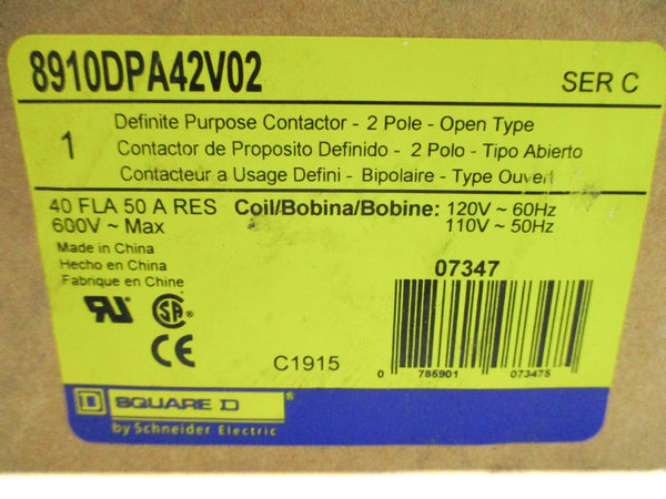 SQUARE D 8910DPA42V02 SER. C 110/120V NSMP