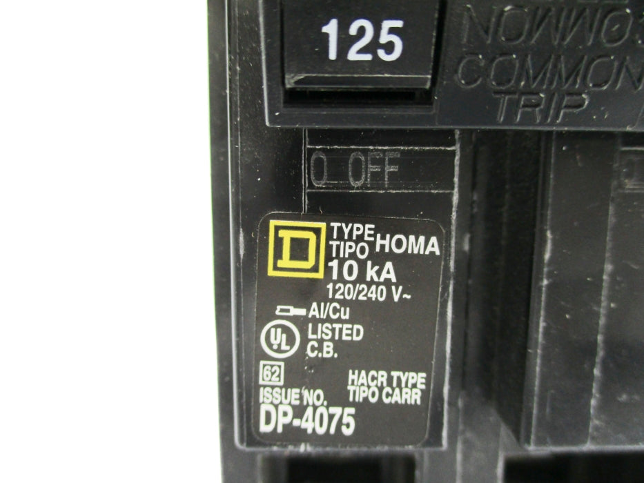 SQUARE D HOM2125 125A 120/240V UNMP