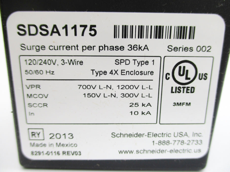SQUARE D SDSA1175 SER. 002 120/240V (GREY) NSNP