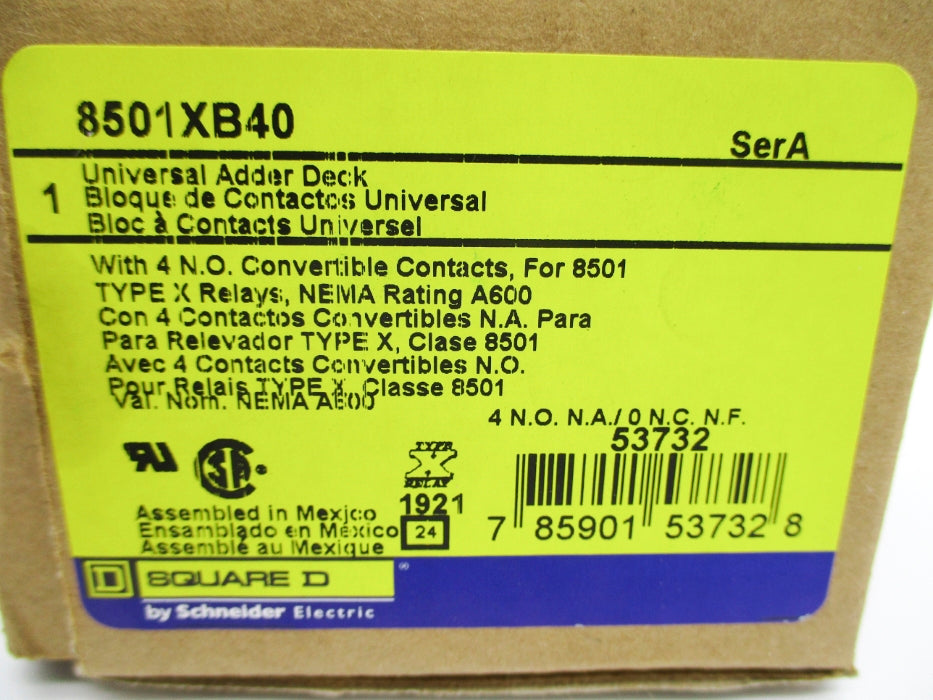 SQUARE D 8501XB40 SER. A NSMP