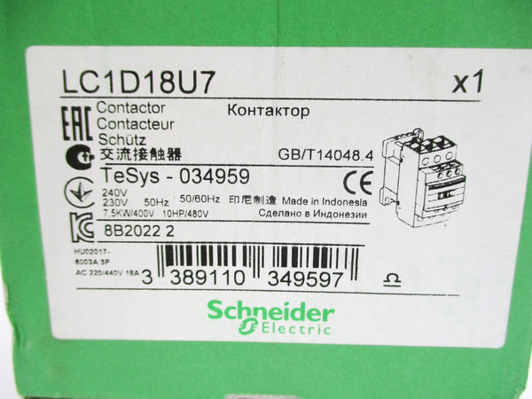SCHNEIDER ELECTRIC LC1D18U7 230/240V 32A NSMP