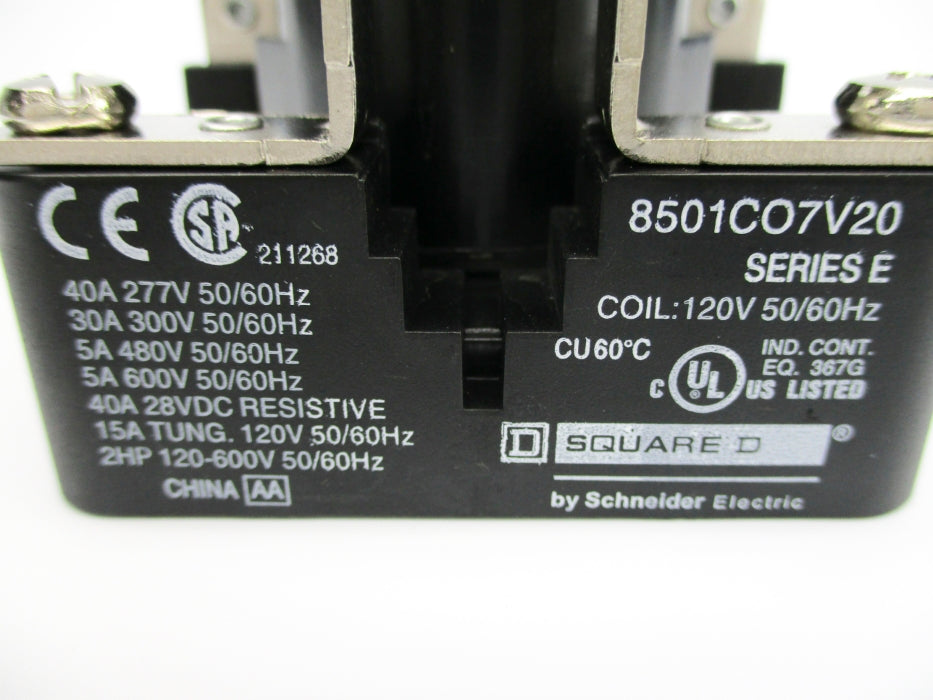 SQUARE D 8501CO7V20 SER. E 120V 40A NSNP