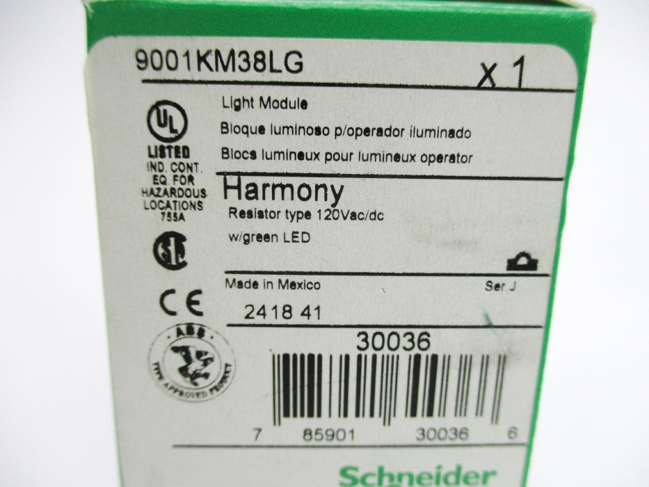 SCHNEIDER ELECTRIC 9001KM38LG SER. J 120VAC/DC NSMP