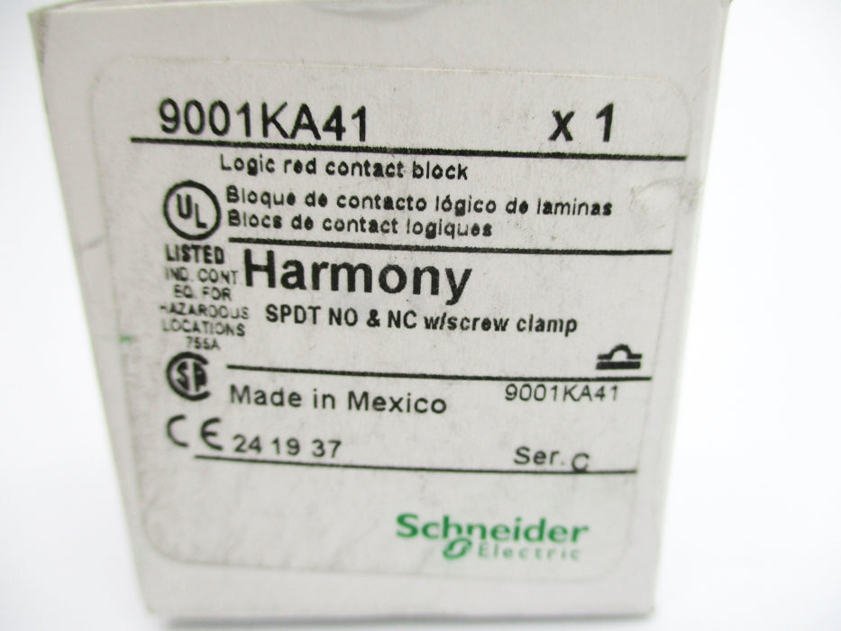 SCHNEIDER ELECTRIC 9001KA41 SER. C 110/120V .25A NSMP