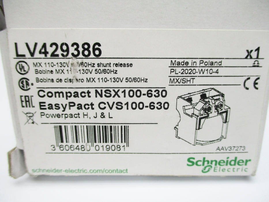 SCHNEIDER ELECTRIC LV429386 110-130V NSMP