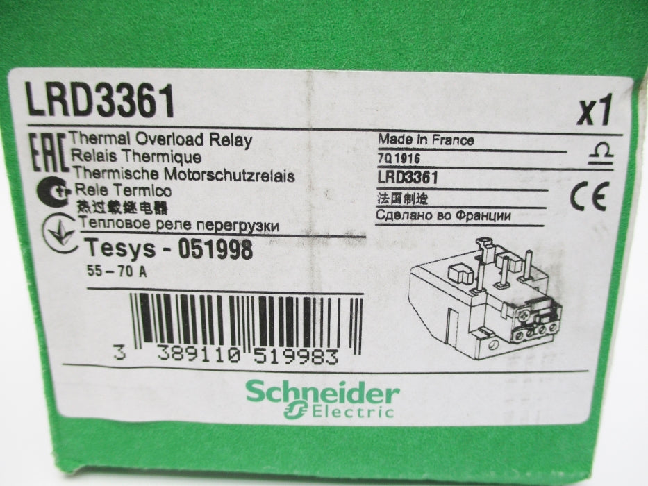 SCHNEIDER ELECTRIC LRD3361 55-70A NSMP