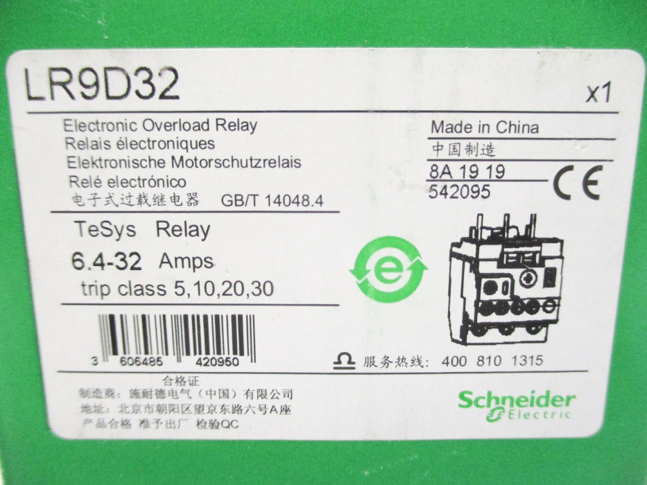 SCHNEIDER ELECTRIC LR9D32 690V 6.4-32A NSMP