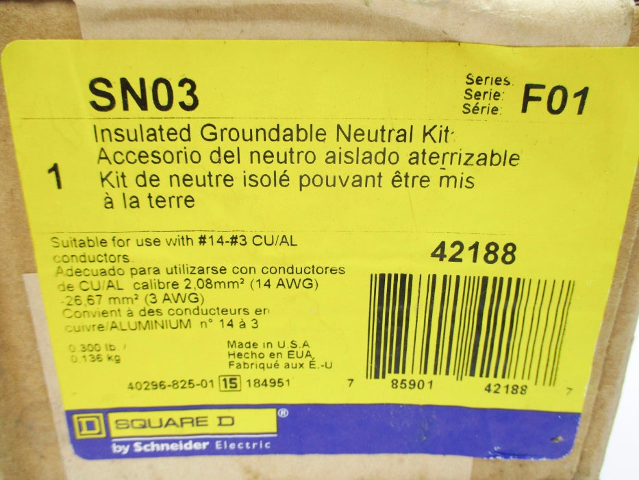 SQUARE D SN03 SER. F01 NSFS