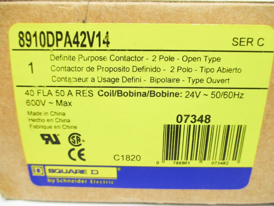 SQUARE D 8910DPA42V14 SER. C 24V 40A NSMP