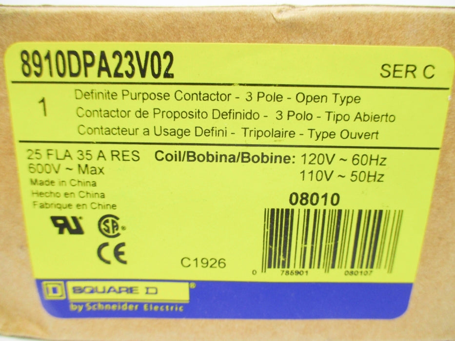 SQUARE D 8910DPA23V02 SER. C 110/120V NSMP