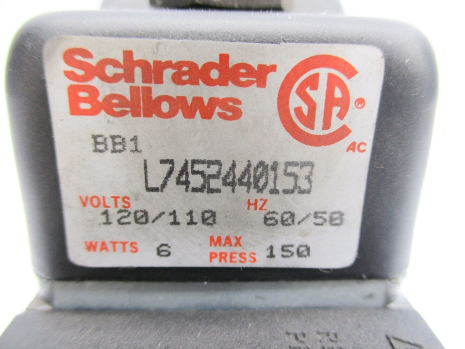SCHRADER BELLOWS L7452440153 110/120V 150PSI UNMP