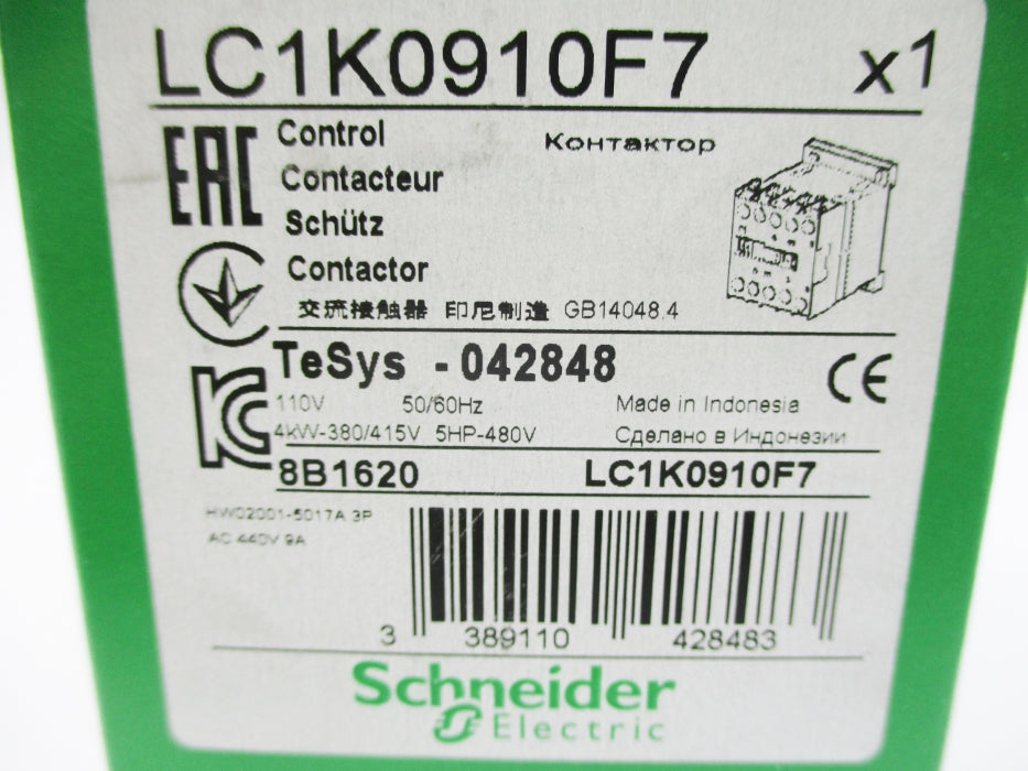 SCHNEIDER ELECTRIC LC1K0910F7 110V NSMP