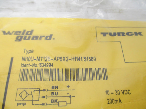 TURCK NI10U-MT12E-AP6X2-H1141/S1589 1634994 10-30VDC NSMP