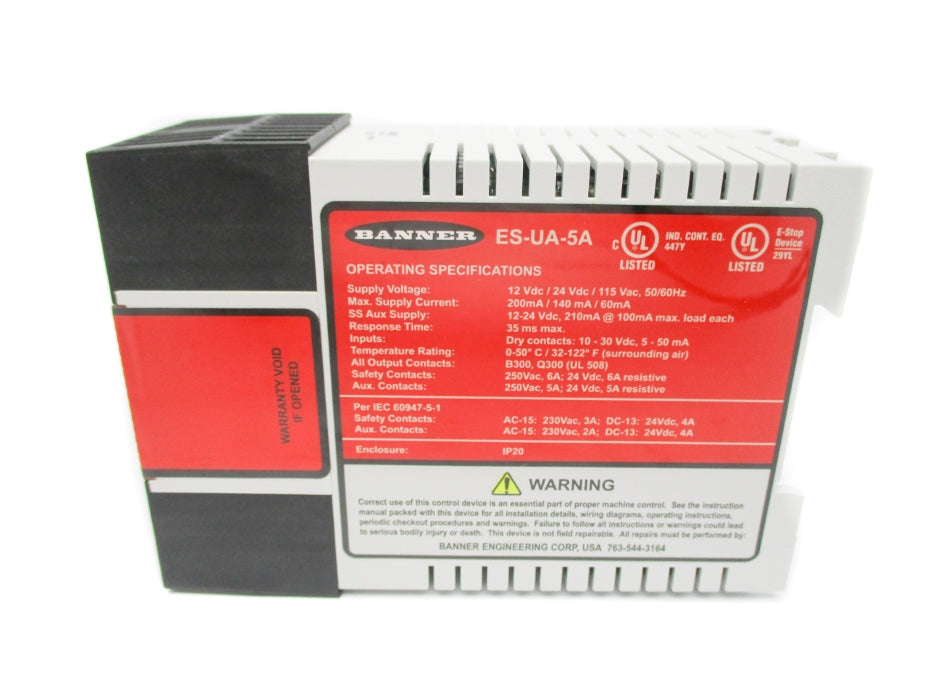 BANNER ENGINEERING ES-UA-5A 66091 115VAC NSMP