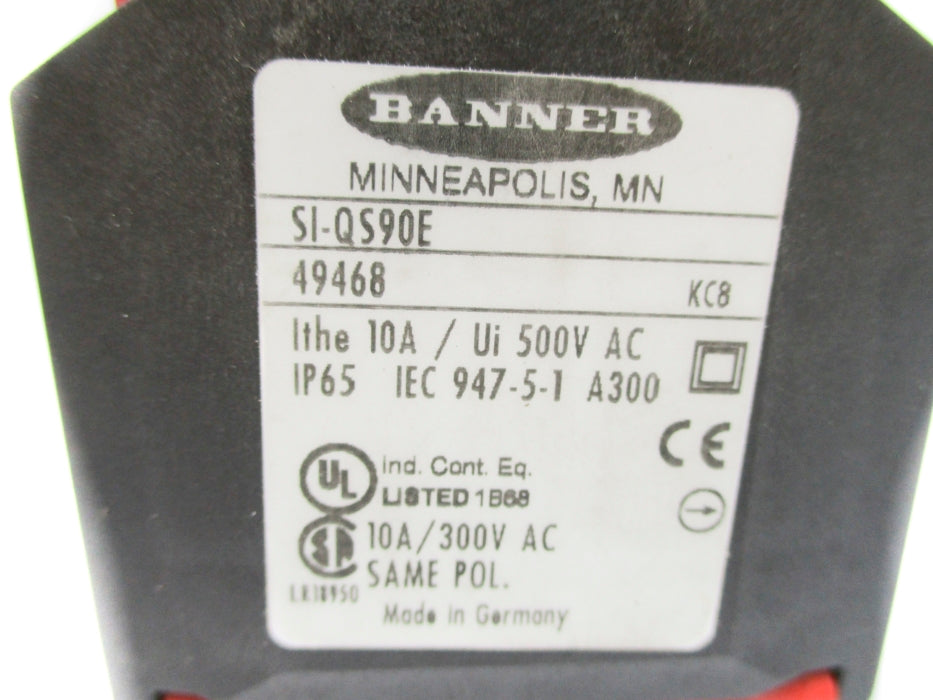 BANNER ENGINEERING SI-QS90E 49468 500VAC 10A NSNP