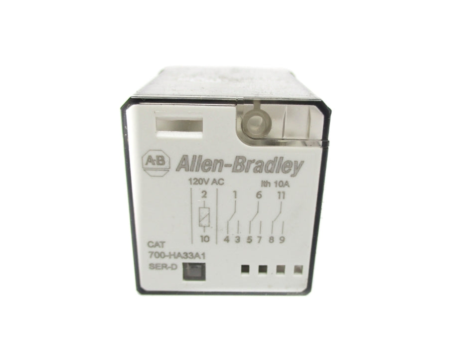 ALLEN BRADLEY 700-HA33A1 SER. D 120VAC 10A NSNP
