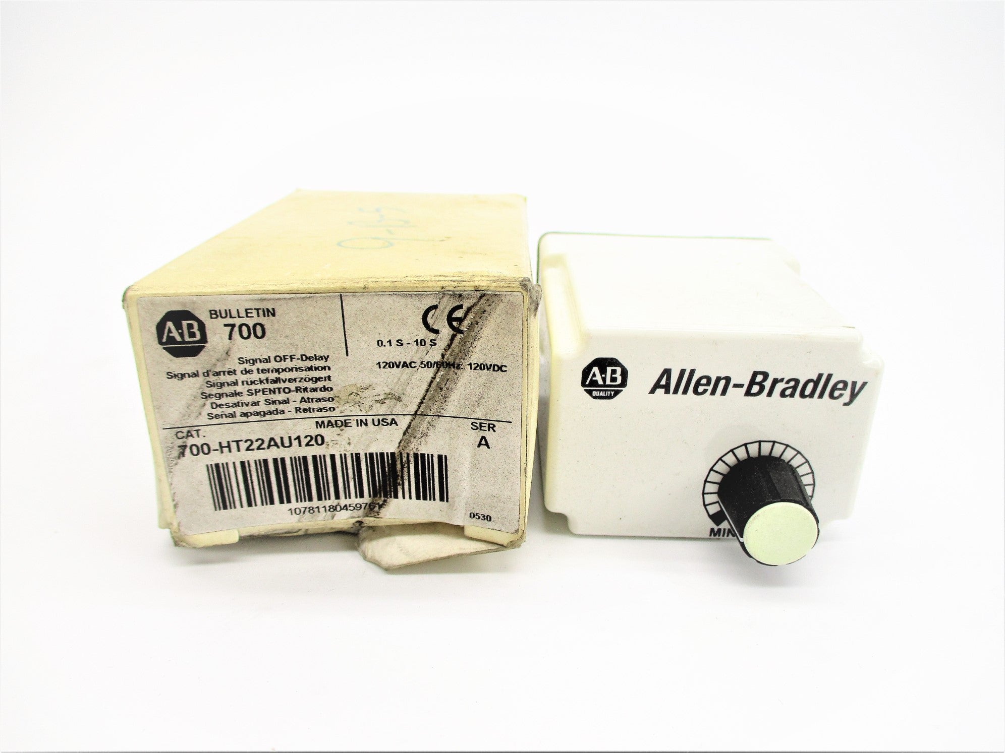 ALLEN BRADLEY 700-HT22AU120 SER. A 0.1-10S 120VAC/DC (WH) NSMP
