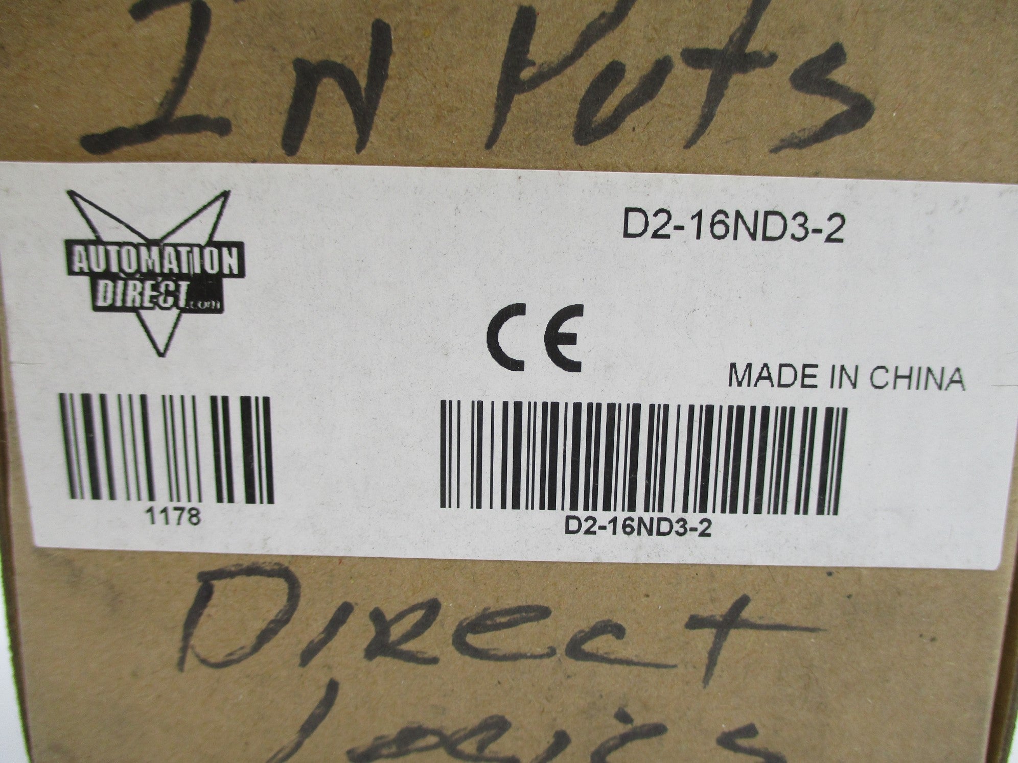AUTOMATION DIRECT D2-16ND3-2 24VDC NSMP