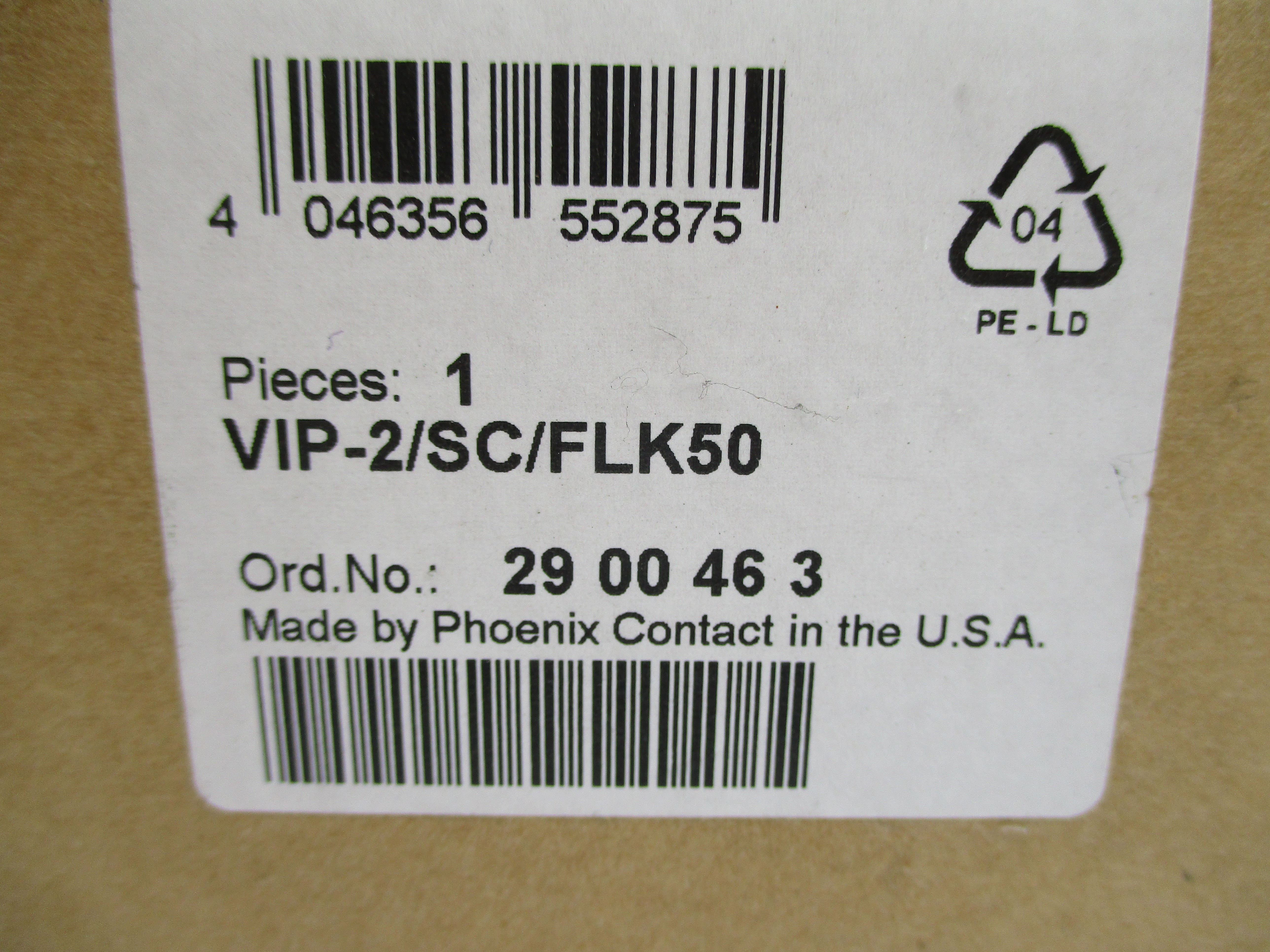 PHOENIX CONTACT VIP-2/SC/FLK50 2900463 NSFS