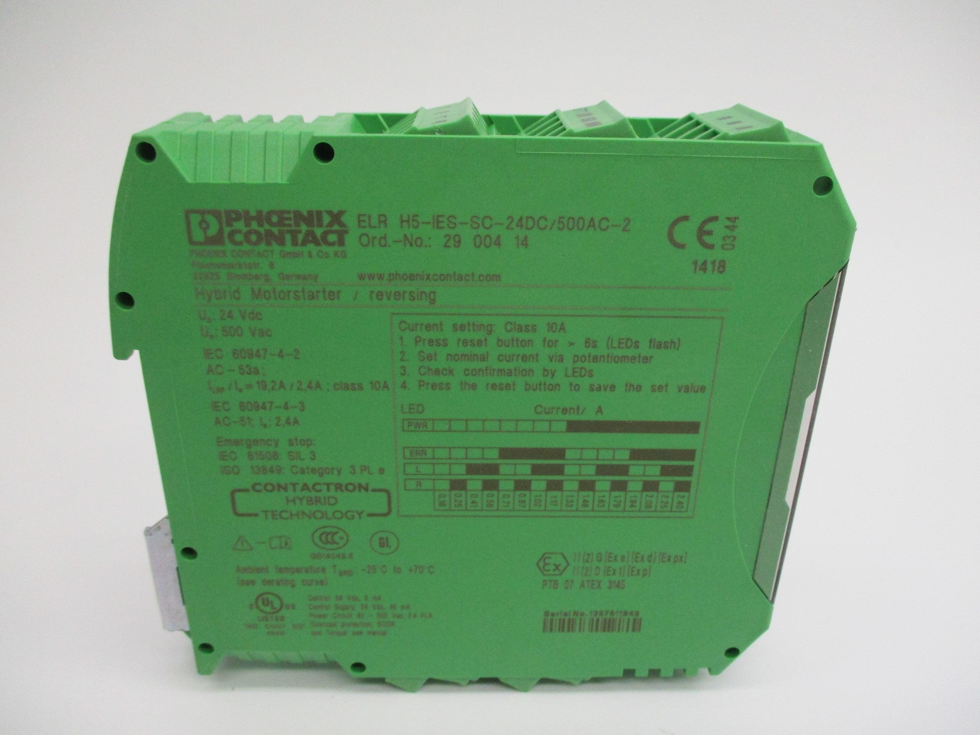 PHOENIX CONTACT ELRH5-IES-SC-24DC/500AC-2 2900414 24VDC NSMP