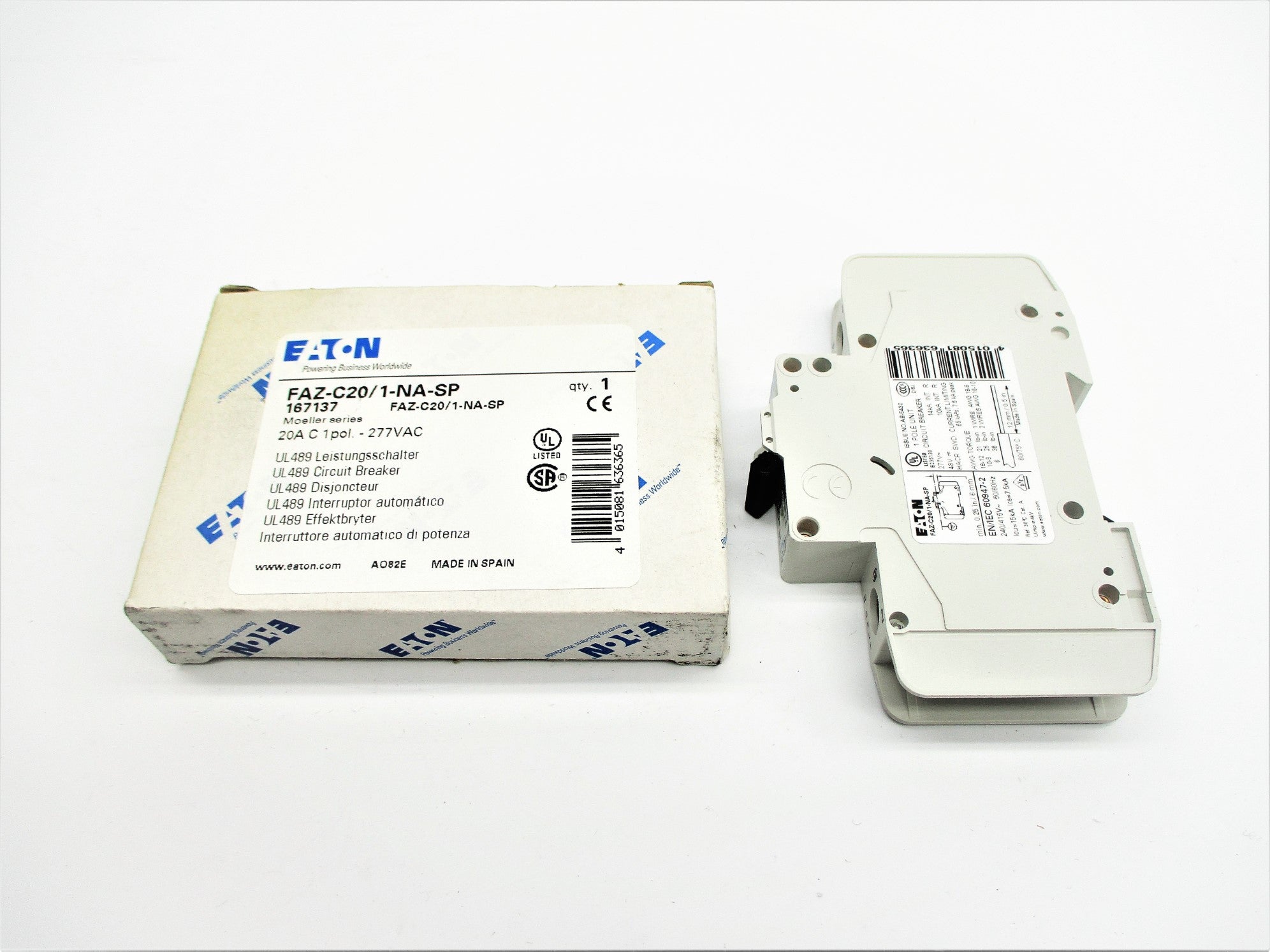 EATON FAZ-C20/1-NA-SP 277VAC 20A NSMP