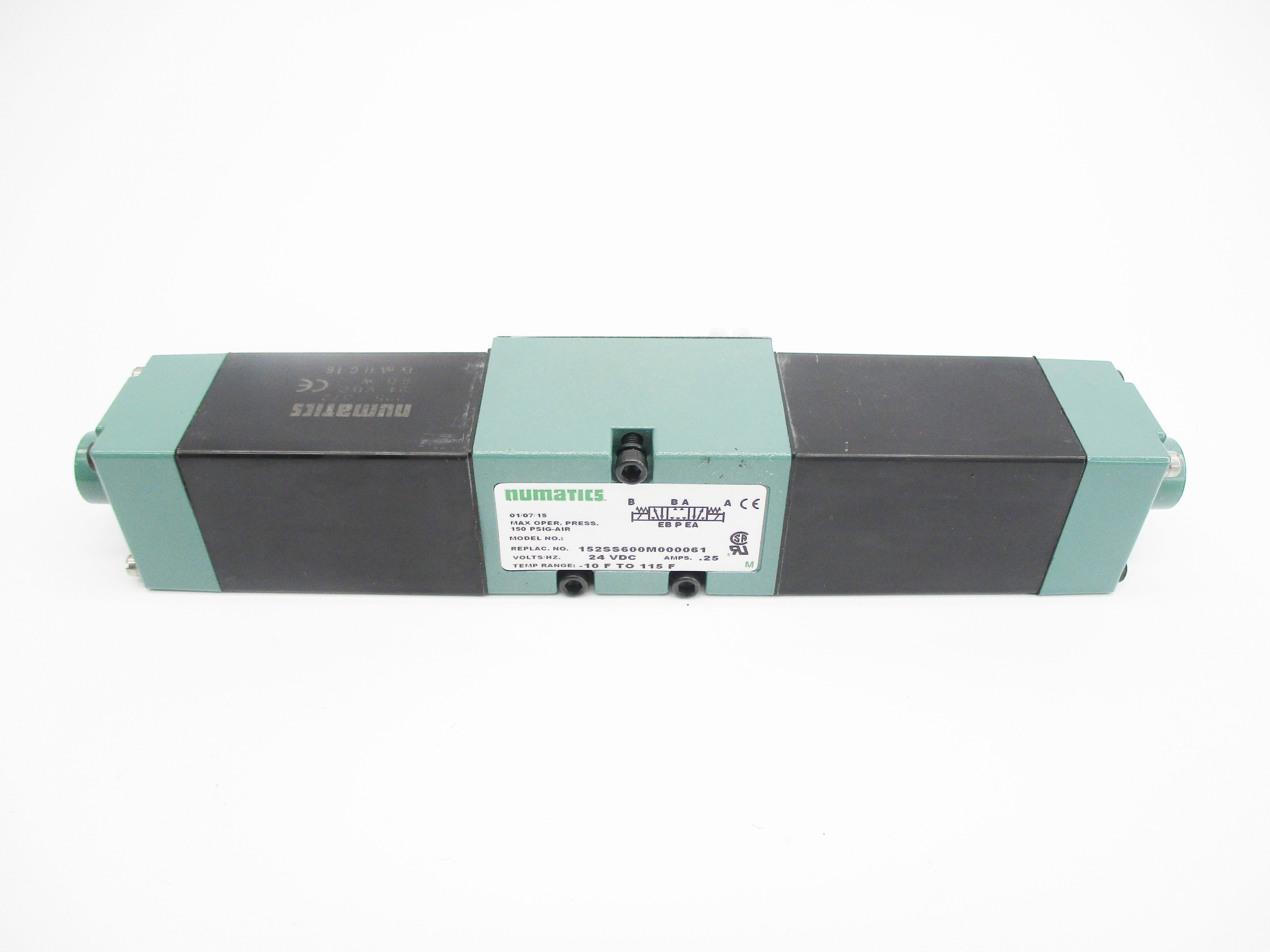 NUMATICS 152SS600M000061 24VDC .25A 150PSI -10-115'F NSNP