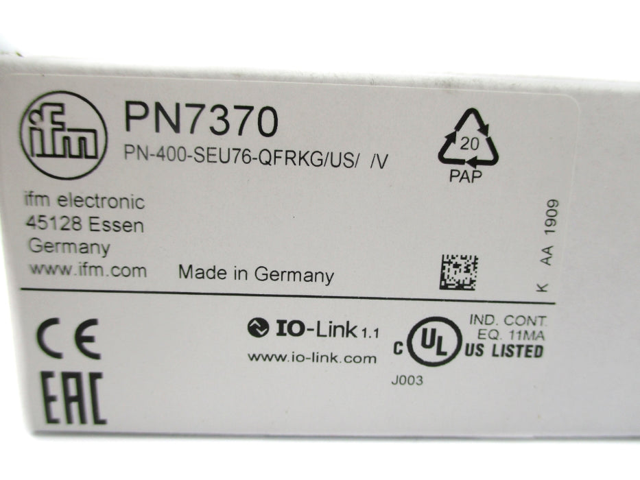 IFM EFECTOR PN-400-SEU76-QFRKG/US//V PN7370 NSMP