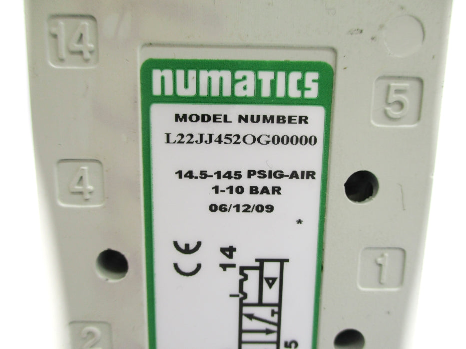 NUMATICS L22JJ452OG00000 14.5-145PSIG UNMP
