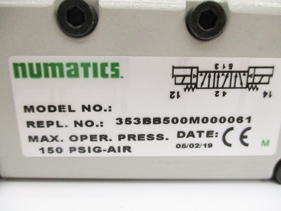 NUMATICS 353BB500M000061 24VDC 150PSI NSNP