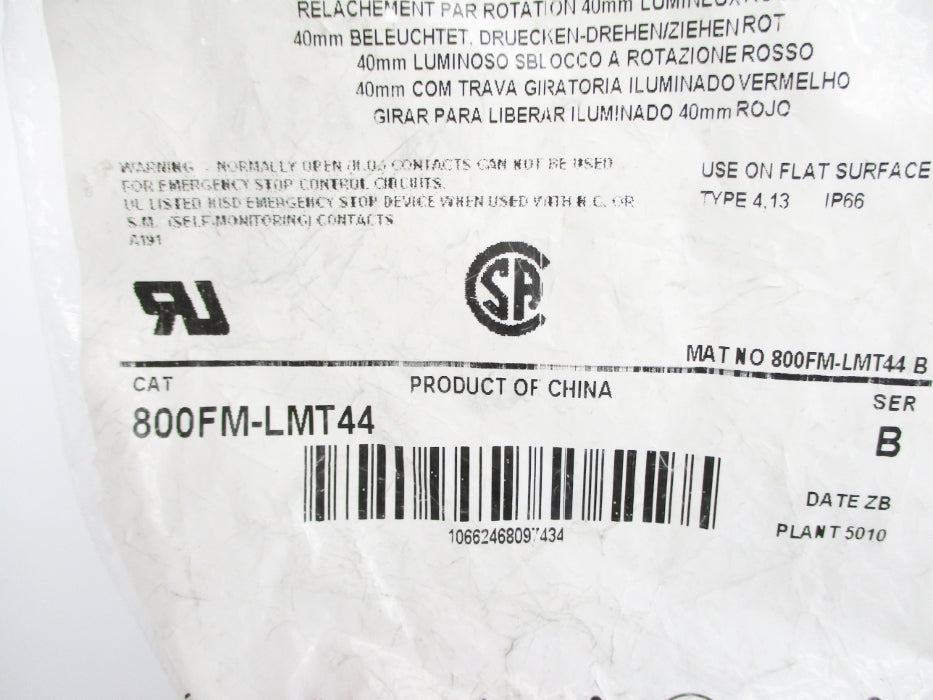 ALLEN BRADLEY 800FM-LMT44 SER. B NSMP