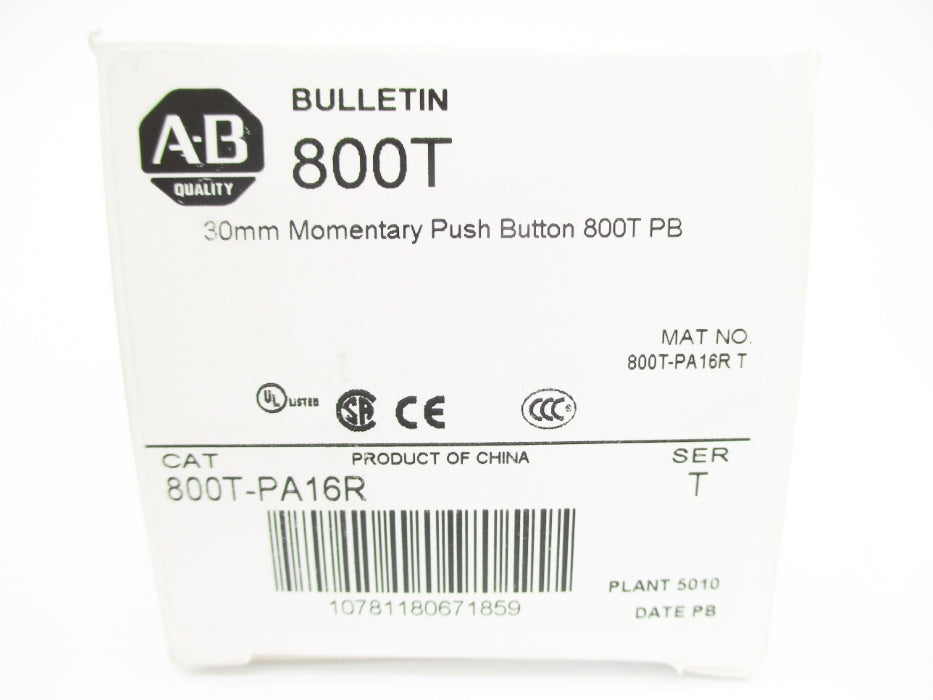 INDUSTRIAL SPARE PART 800T-PA16R SER. T 120V (WH) NSMP