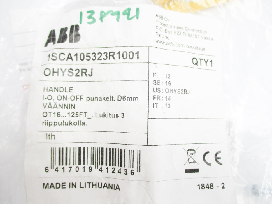 ABB OHYS2RJ 1SCA105323R1001 NSMP