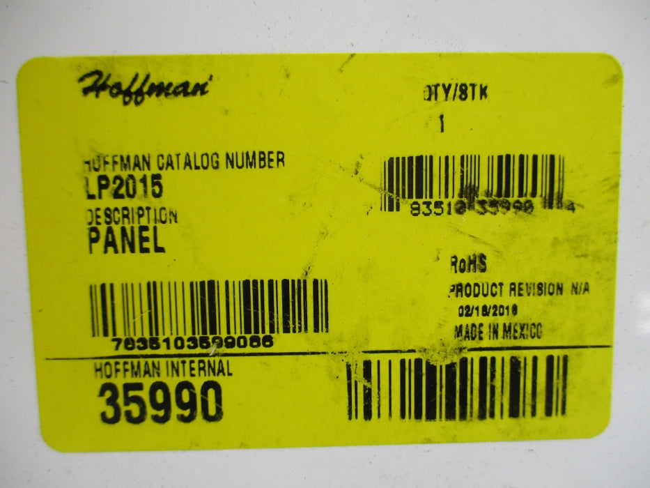 HOFFMAN LP2015 UNMP