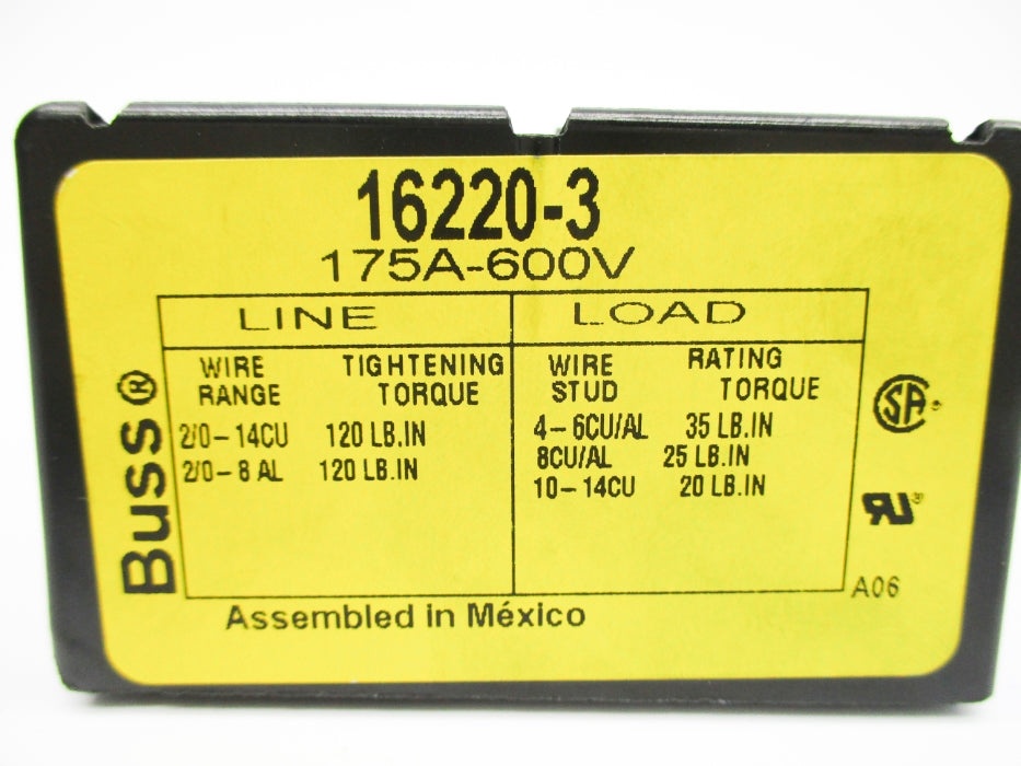 BUSSMANN 16220-3 600V 175A NSNP