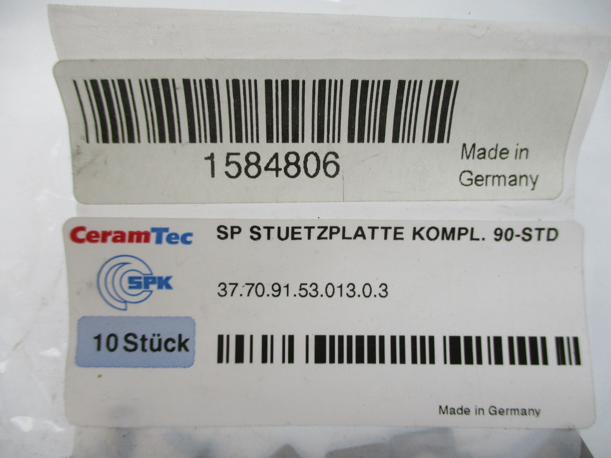 CERAMTEC 37.70.91.53.013.0.3 1584806 (PKG OF 10) NSMP