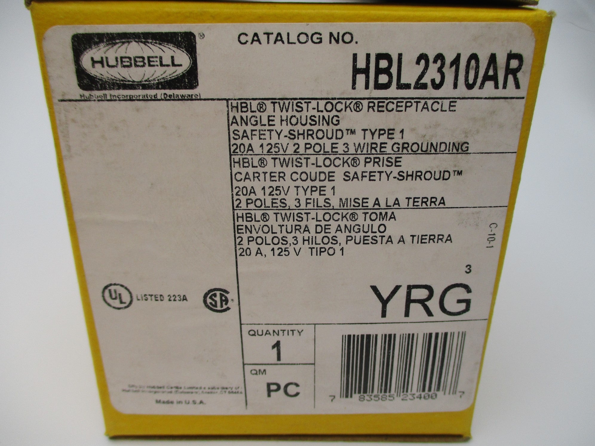 HUBBELL HBL2310AR 125V 20A NSMP
