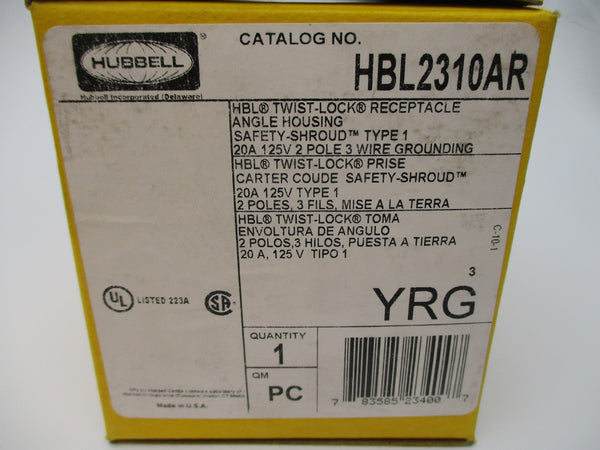 HUBBELL HBL2310AR 125V 20A NSMP