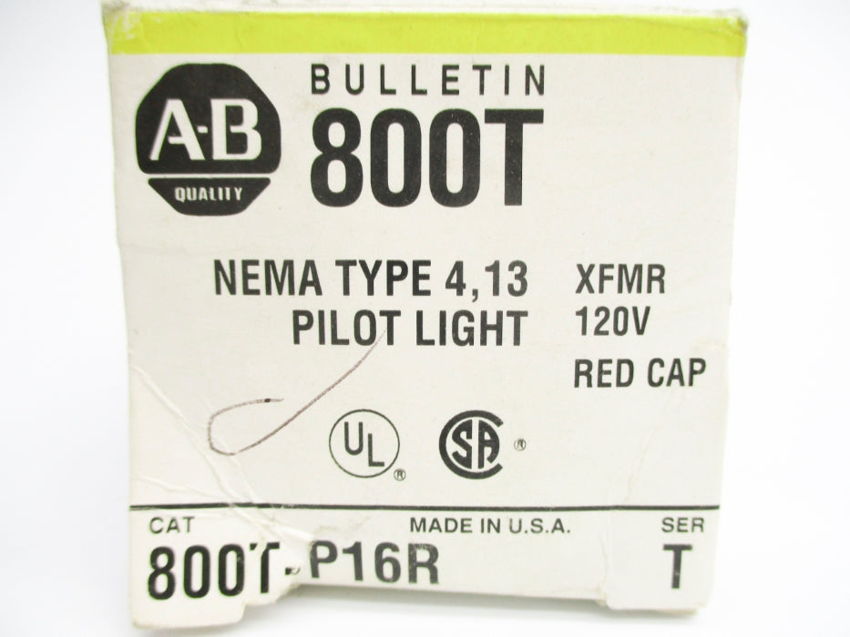 ALLEN BRADLEY 800T-P16R SER. T 120V (BK/YL) NSMP