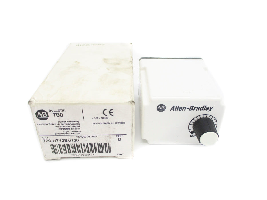 ALLEN BRADLEY 700-HT12BU120 SER. B 120VAC/DC 1.0-100S  (WH) NSMP
