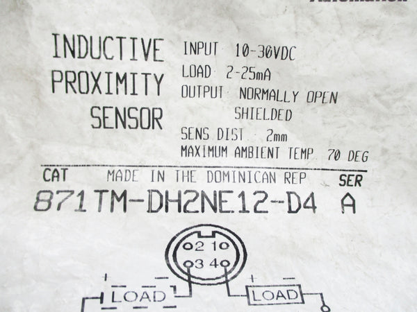 ALLEN BRADLEY 871TM-DH2NE12-D4 SER. A 10-30VDC NSMP