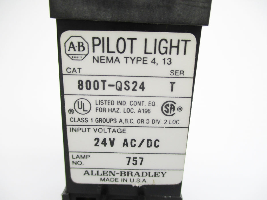 INDUSTRIAL SPARE PART 800T-QS24R SER. T 24VAC/DC NSNP