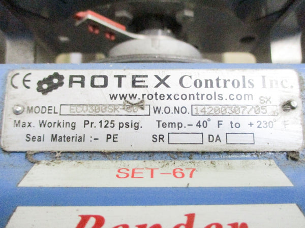 ROTEX CONTROLS ECV300SR W/FISHER DVC6200HW2 125PSIG NSNP