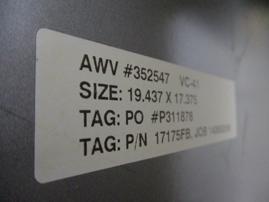 SPARE PART 17175FB 19.437x17.375 VC-41 NSMP